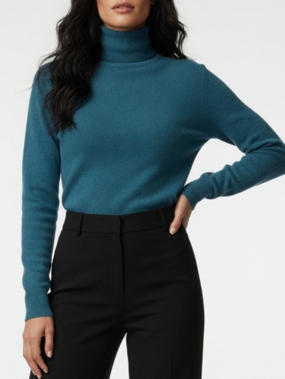Women's Banana Republic Teal Fine Wool Turtleneck Sweater ( SIZE:Large )